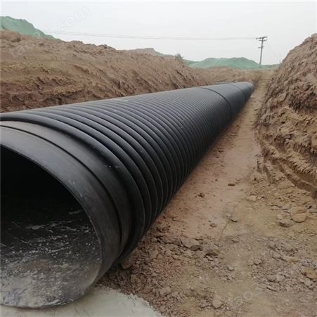 HDPE高密度聚乙烯缠绕结构壁管 DN300克拉管 排水管 润隆量大从优