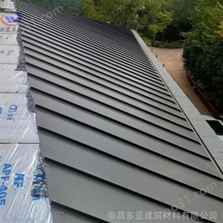 梅州 轻型屋面材料铝镁锰板 坡屋面矮立边金属瓦 型号YX25-430