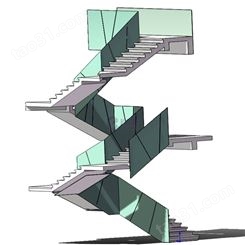 不锈钢楼图扶手效果图 304钢板楼梯扶手家用定制设计
