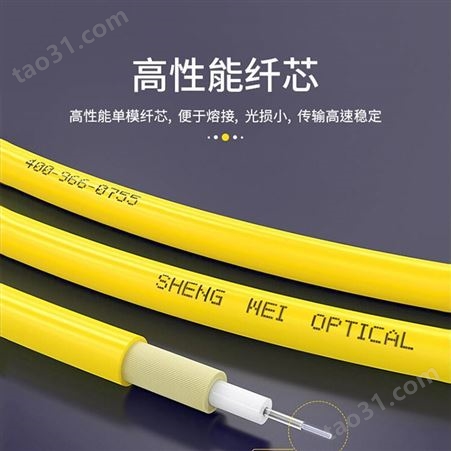 胜为电信级单模光纤跳线 单模双芯LC-FC尾纤3米  IDC光纤跳线