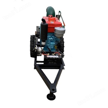 4寸柴油机水泵图片市政应急抽水泵扬程160米抽水泵