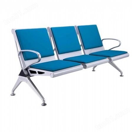 机场椅 连排椅三人位 等候椅 长排椅 四人位机场公共座椅 不锈钢候车椅带垫 长条椅 公共大厅休息座 休息座椅