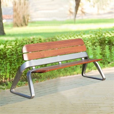 户外菠萝格公园椅 防腐木广场休息椅 景观园林室外长凳