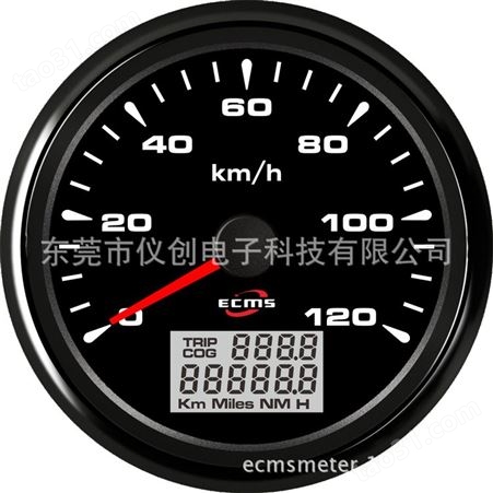 仪创 ECMS 902-00076 85mm指针GPS速度表120km/h 七色背光