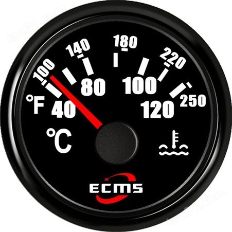 仪创 ECMS 800-00031 改装车水温表仪表 步进电机式水温表 汽车仪表