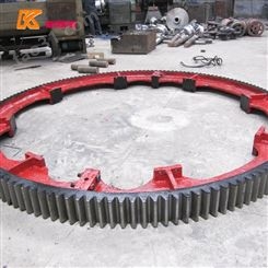 铸钢2.4米煤泥滚筒烘干机大齿轮