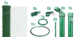 源头直供出口勾花网护栏热镀锌配件连接件卡子张力带和支撑带
