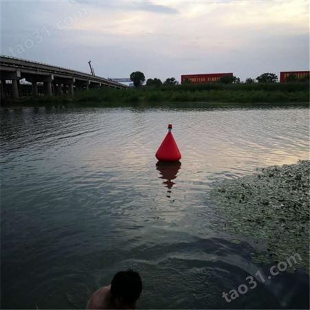 天蔚锥形塑料直径700*900水面警警示禁航警戒浮漂聚乙烯材质