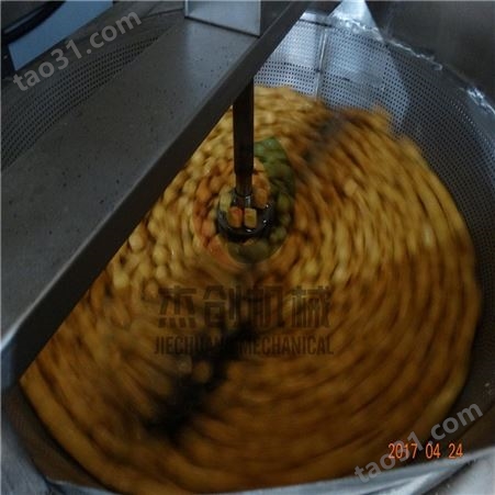 高低温豆泡油炸锅 高温定型低温发泡油炸机 自动化豆干油炸机器