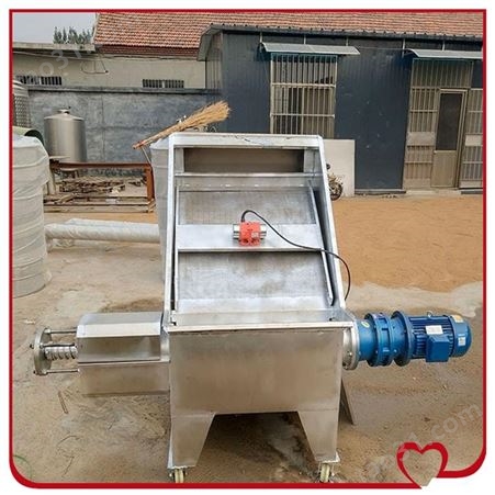 养殖场猪粪斜筛式分离机 固液干湿处理机 牛粪粪污分离脱水机