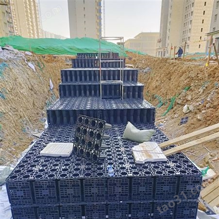 山东厂家大包蓄水模块施工 青岛东吴海绵城市经验丰富 雨水收集池搭建