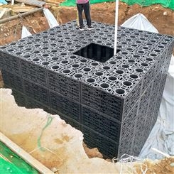 雨水收集池PP模块搭建 东吴高承压45T蓄水模块包工包料 北京海绵城市建设