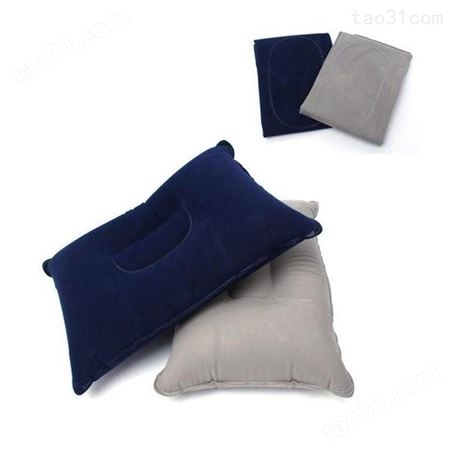 充气靠枕 2017新款便携按压式暖心充气枕 便携旅行枕护颈枕  充气头枕