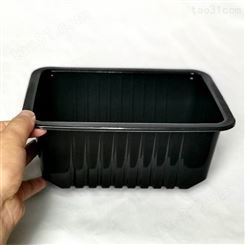 无骨凤爪包装盒 鸭货海鲜塑料盒 卤菜 pp透明 黑色蔬菜气调包装塑料保鲜封口盒