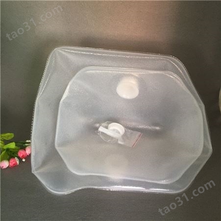 自立盒中袋 透明LDPE材质10L20L便携可折叠饮用水储存塑料自立袋带旋盖龙头阀三件套