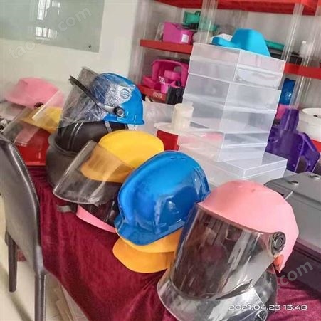 中国上海塑料头盔壳注塑开模生产基地塑胶工地帽设计组装一体注塑成型开模制造工厂