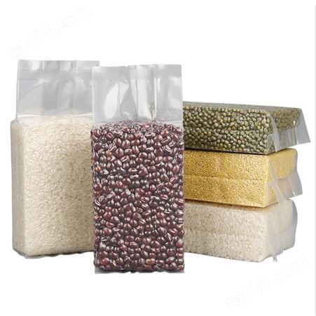 恒硕包装米砖真空袋尼龙PA食品级五谷杂粮袋大米透明真空包装袋定制风琴袋