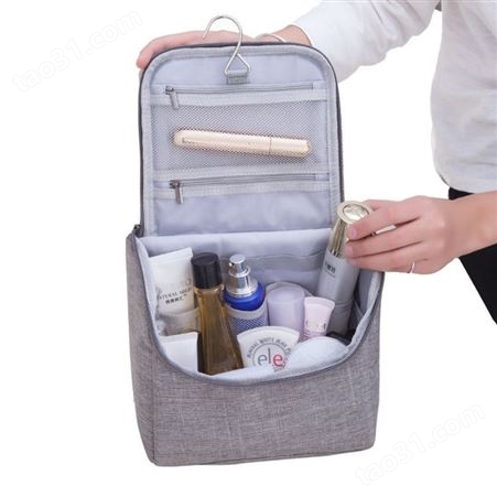 化妆包订制 大容量手提化妆包旅行洗漱包女男士出差旅游户外用品收