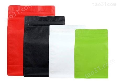 彩色磨砂牛皮纸袋自封袋咖啡豆包装袋八边封袋茶叶包装袋易撕拉链袋