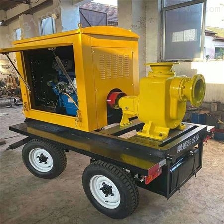 择众移动式柴油泵车 200立方防汛抽水泵车 拖车式抽水泵