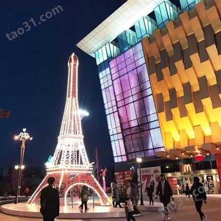 埃菲尔铁塔定制 赛凡出售 LED发光美陈摆件 商业庆典活动道具