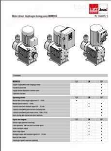 德国鲁茨LUTZ-JESCO MEMDOS LB 400 PP/FPM Ex SS/FPM泵